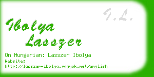 ibolya lasszer business card
